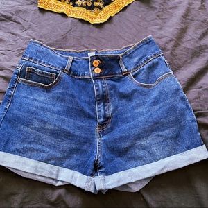High Waisted Denim Shorts